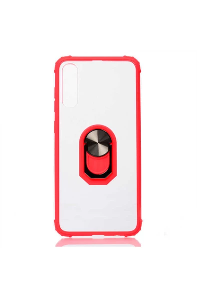 CEPCASE    Samsung Galaxy A70 Kılıf Arka Şeffaf Köşe Ve Yüzük Renkli Darbeye Dayanıklı Sert Pc Kapak ürün görseli