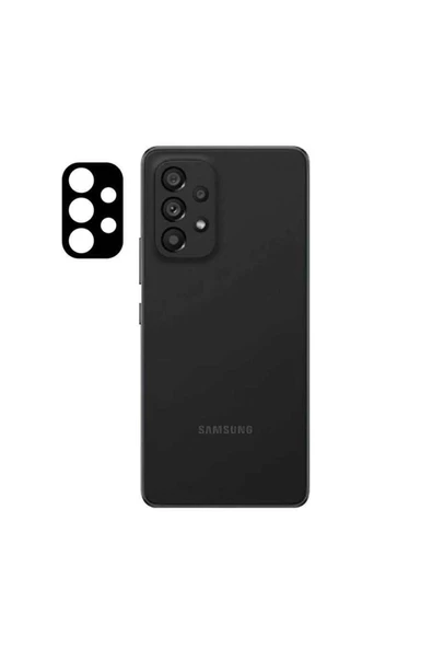 CEPCASE    Samsung Galaxy A53 5g Kamera Cam Koruyucu 3d Net Görüntü Tam Kapatan Kavisli Lens Koruma