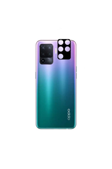 CEPCASE    Oppo Reno 5 Lite Kamera Cam Koruyucu 3d Net Görüntü Tam Kapatan Kavisli Lens Koruma