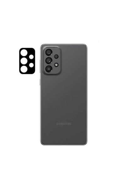 CEPCASE    Samsung Galaxy A73 Kamera Cam Koruyucu 3d Net Görüntü Tam Kapatan Kavisli Lens Koruma