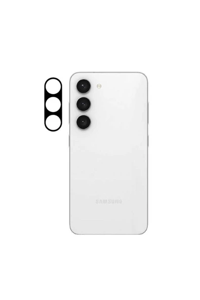 CEPCASE    Samsung Galaxy S23 Plus Kamera Cam Koruyucu 3d Net Görüntü Tam Kapatan Kavisli Lens Koruma