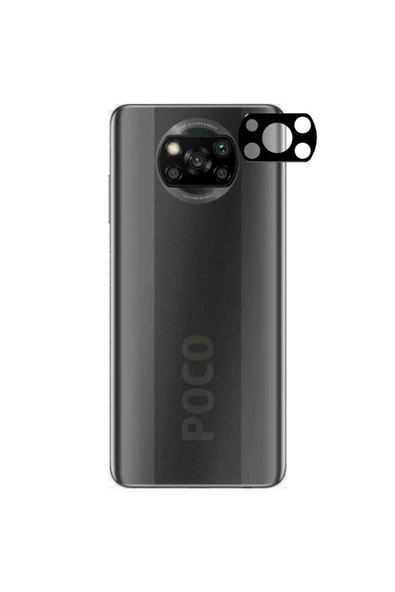 CEPCASE    Xiaomi Poco X3 Kamera Cam Koruyucu 3d Net Görüntü Tam Kapatan Kavisli Lens Koruma - Resim 2