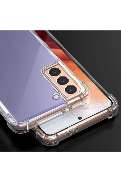 CEPCASE    Samsung Galaxy S21 Plus Kılıf Darbelere Dayanıklı Dört Köşe Airbag 2mm Anti Shock Silikon - Resim 6