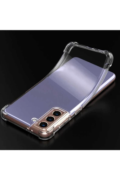 CEPCASE    Samsung Galaxy S21 Plus Kılıf Darbelere Dayanıklı Dört Köşe Airbag 2mm Anti Shock Silikon - Resim 5