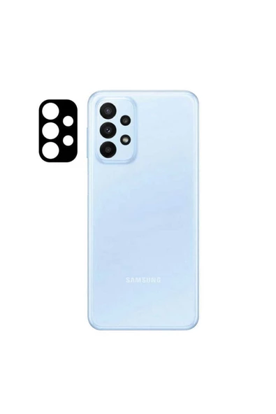 CEPCASE    Samsung Galaxy A23 Kamera Cam Koruyucu 3d Net Görüntü Tam Kapatan Kavisli Lens Koruma