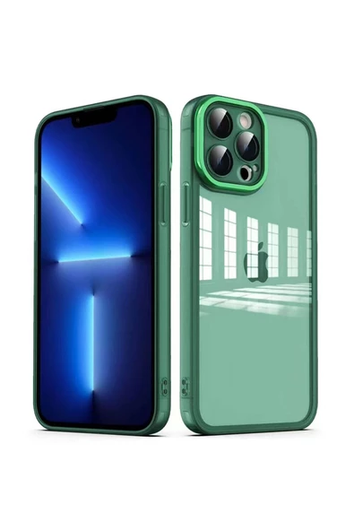 CEPCASE    Iphone 13 Pro Max Kılıf Elektroplatin Kamera Korumalı Transparan Renkli Tam Kalıp ürün görseli