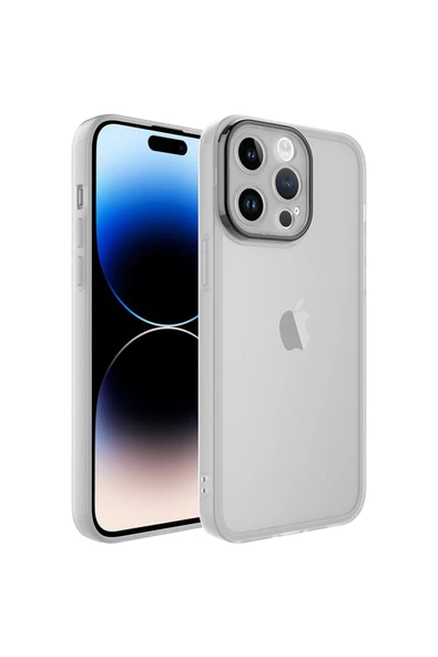 CEPCASE    Iphone 14 Pro Max Kılıf Elektroplatin Kamera Korumalı Transparan Renkli Tam Kalıp ürün görseli