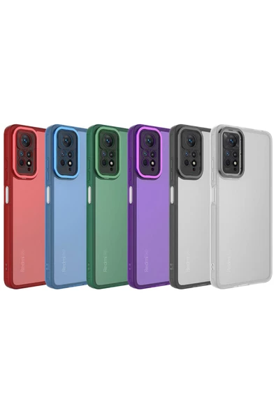 CEPCASE    Xiaomi Redmi Note 11 Pro 5g Kılıf Elektroplatin Kamera Korumalı Transparan Renkli Orjinal Tam Kalıp - Resim 3