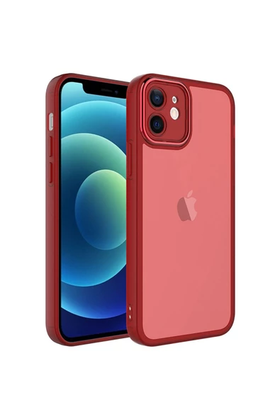 CEPCASE    Iphone 12 Kılıf Elektroplatin Kamera Korumalı Transparan Renkli Tam Kalıp Kapak ürün görseli