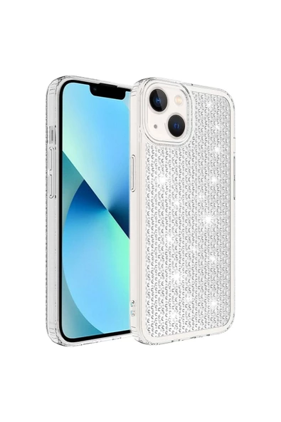 CEPCASE    Iphone 13 Kılıf Parlayan Tasarım Kamera Çıkıntılı Airbagli Tam Koruma Twinkle Kapak ürün görseli