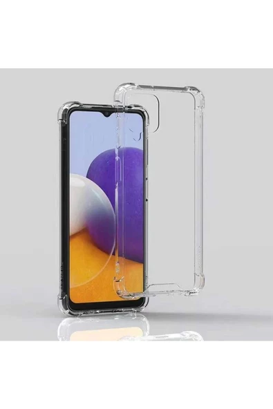 CEPCASE    Samsung Galaxy M22 Kılıf Darbelere Dayanıklı Dört Köşe Airbag 2mm Anti Shock Silikon - Resim 5