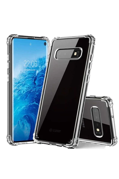 CEPCASE    Samsung Galaxy S10 Plus Kılıf Darbelere Dayanıklı Dört Köşe Airbag 2mm Anti Shock Silikon - Resim 2