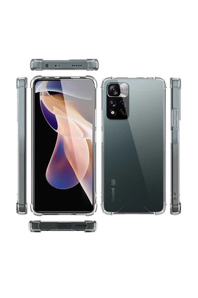 CEPCASE    Xiaomi Redmi Note 11 Pro Plus 5g Kılıf Darbelere Dayanıklı Dört Köşe Airbag 2mm Anti Shock Silikon - Resim 2