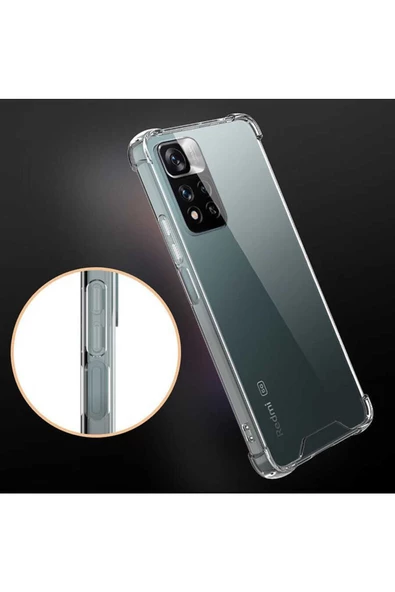 CEPCASE    Xiaomi Redmi Note 11 Pro Plus 5g Kılıf Darbelere Dayanıklı Dört Köşe Airbag 2mm Anti Shock Silikon - Resim 6