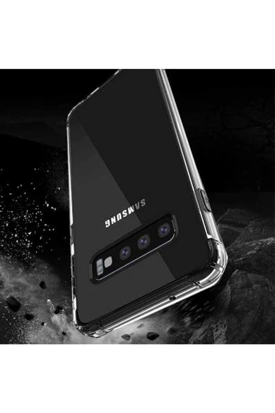 CEPCASE    Samsung Galaxy S10 Plus Kılıf Darbelere Dayanıklı Dört Köşe Airbag 2mm Anti Shock Silikon - Resim 5