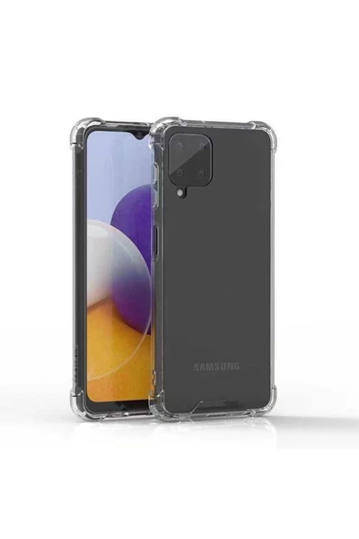 CEPCASE    Samsung Galaxy M22 Kılıf Darbelere Dayanıklı Dört Köşe Airbag 2mm Anti Shock Silikon - Resim 2