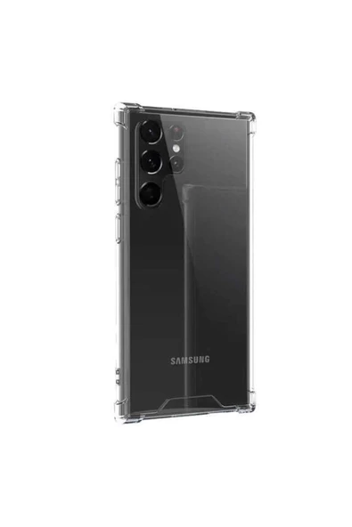 CEPCASE    Samsung Galaxy S22 Ultra Kılıf Darbelere Dayanıklı Dört Köşe Airbag 2mm Anti Shock Silikon