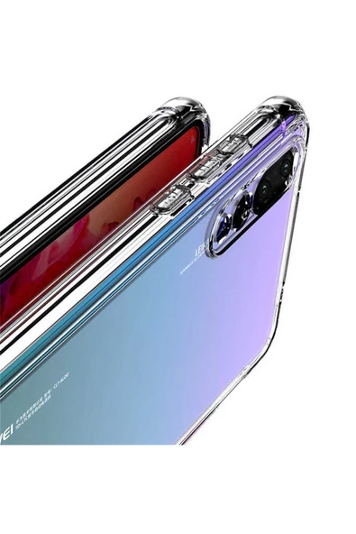 CEPCASE    Huawei Y9 Prime 2019 Kılıf Darbelere Dayanıklı Dört Köşe Airbag 2mm Anti Shock Silikon - Resim 2