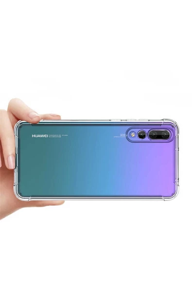 CEPCASE    Huawei Y9 Prime 2019 Kılıf Darbelere Dayanıklı Dört Köşe Airbag 2mm Anti Shock Silikon - Resim 4