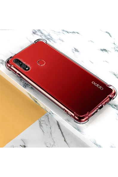 CEPCASE    Oppo A31 Kılıf Darbelere Dayanıklı Dört Köşe Airbag 2mm Anti Shock Silikon