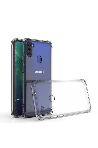 CEPCASE    Samsung Galaxy A11 Kılıf Darbelere Dayanıklı Dört Köşe Airbag 2mm Anti Shock Silikon