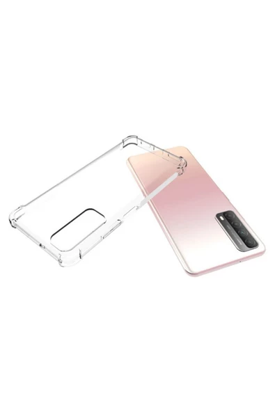 CEPCASE    Huawei P Smart 2021 Kılıf Darbelere Dayanıklı Dört Köşe Airbag 2mm Anti Shock Silikon