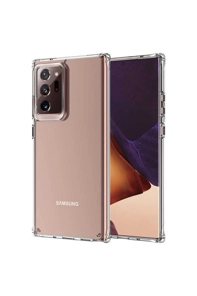 CEPCASE    Samsung Galaxy Note 20 Ultra Kılıf Darbelere Dayanıklı Dört Köşe Airbag 2mm Anti Shock Silikon