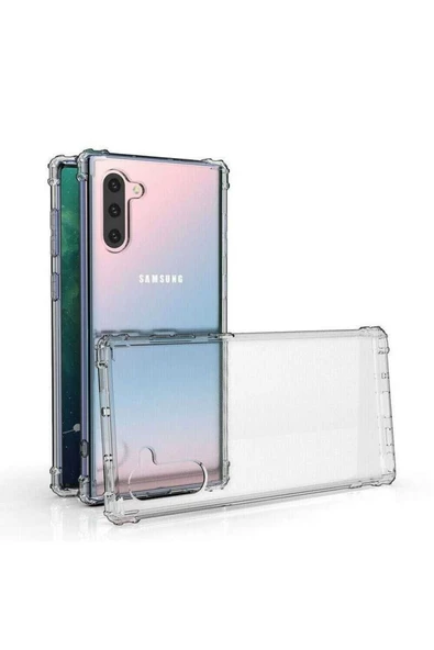 CEPCASE    Samsung Galaxy Note 10 Kılıf Darbelere Dayanıklı Dört Köşe Airbag 2mm Anti Shock Silikon