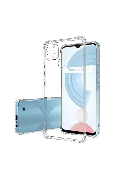 CEPCASE    Realme C25y Kılıf Darbelere Dayanıklı Dört Köşe Airbag 2mm Anti Shock Silikon