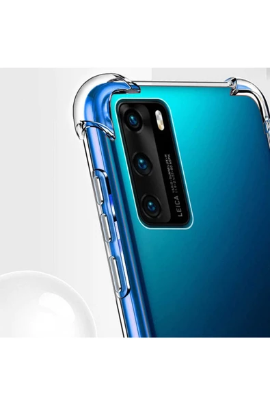 CEPCASE    Huawei P40 Kılıf Darbelere Dayanıklı Dört Köşe Airbag 2mm Anti Shock Silikon