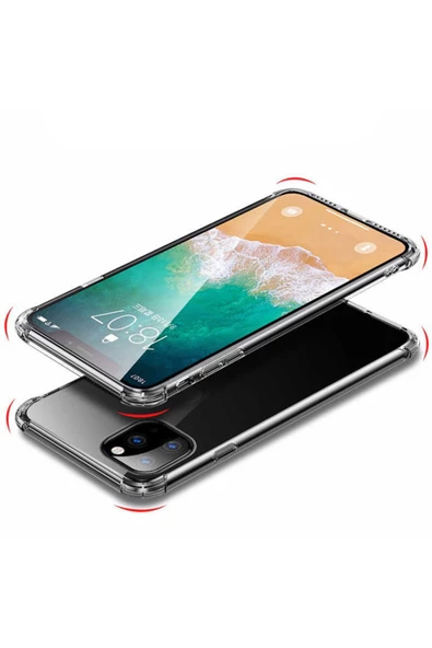 CEPCASE    Iphone 11 Pro Max Kılıf Darbelere Dayanıklı Dört Köşe Airbag 2mm Anti Shock Silikon - Resim 3