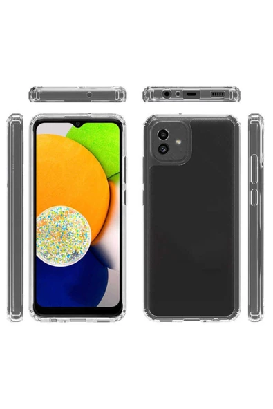 CEPCASE    Samsung Galaxy A04e Kılıf Darbelere Dayanıklı Dört Köşe Airbag 2mm Anti Shock Silikon