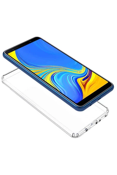 CEPCASE    Samsung Galaxy A7 2018 Kılıf Darbelere Dayanıklı Dört Köşe Airbag 2mm Anti Shock Silikon - Resim 5