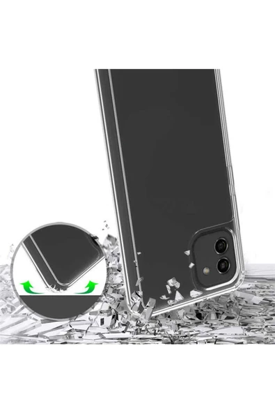 CEPCASE    Samsung Galaxy A03 Kılıf Darbelere Dayanıklı Dört Köşe Airbag 2mm Anti Shock Silikon - Resim 5