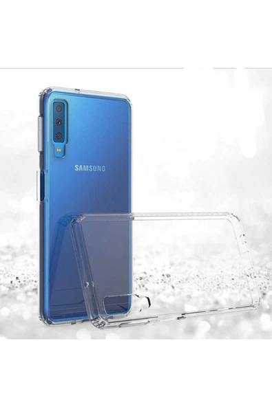 CEPCASE    Samsung Galaxy A7 2018 Kılıf Darbelere Dayanıklı Dört Köşe Airbag 2mm Anti Shock Silikon - Resim 2