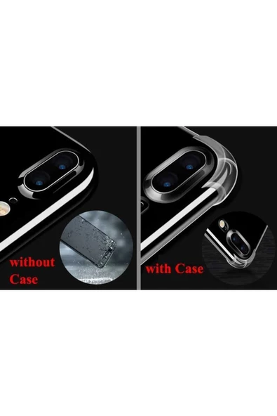 CEPCASE    Iphone 8 Plus Kılıf Darbelere Dayanıklı Dört Köşe Airbag 2mm Anti Shock Silikon - Resim 3