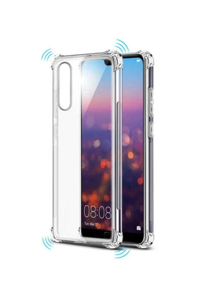 CEPCASE    Huawei P20 Lite Kılıf Darbelere Dayanıklı Dört Köşe Airbag 2mm Anti Shock Silikon