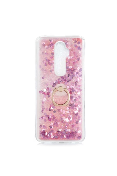 CEPCASE    Oppo Reno 2z Kılıf Yüzük Standlı Sıvılı Simli Pullu Renkli Desenli Silikon Kapak ürün görseli