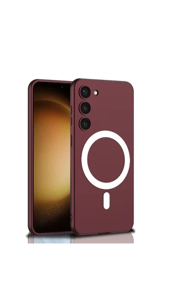 CEPCASE    Samsung Galaxy S23 Kılıf Wireless Şarj Özellikli Magsafe Mıknatıslı Ince Zarif Silikon Kapak - Resim 2