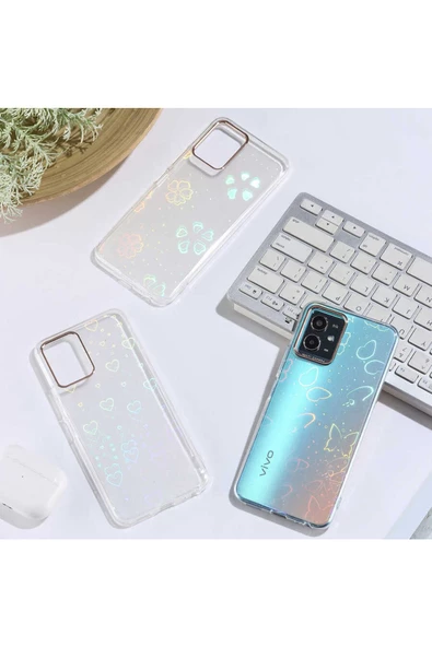 CEPCASE    Vivo Y32 Kılıf Desenli Parlayan Fosforlu Renk Geçişli Shiny Kapak - Resim 3