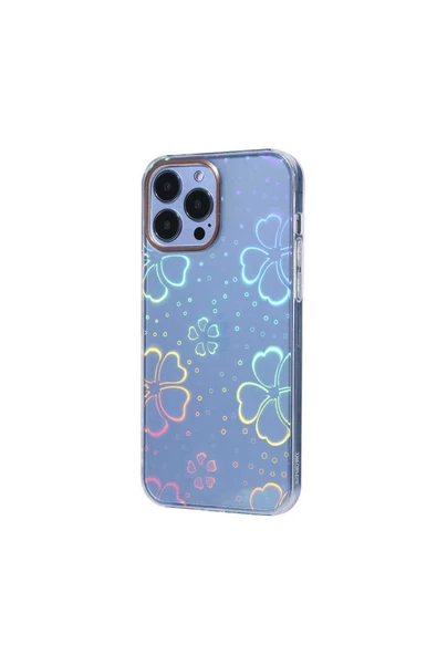 CEPCASE    Iphone 13 Pro Kılıf Desenli Parlayan Fosforlu Renk Geçişli Shiny Kapak ürün görseli