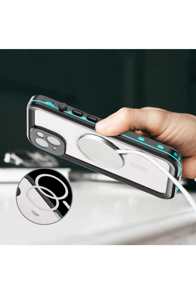 CEPCASE    Apple Iphone 14 Kılıf Su Geçirmez High Quality Waterproof Kalıp Shockproof Kapak - 6