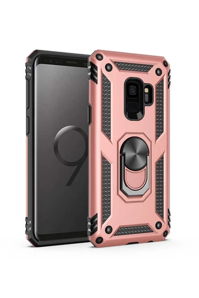 CEPCASE    Samsung Galaxy S9 Kılıf Standlı Magnet Mıknatıslı Yüzük Armored Zırhlı Kapak ürün görseli