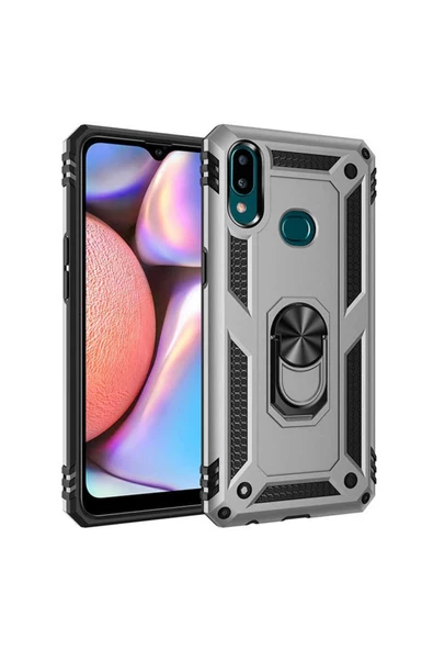 CEPCASE    Samsung Galaxy A10s Kılıf Standlı Magnet Mıknatıslı Yüzük Armored Zırhlı Kapak - Resim 2