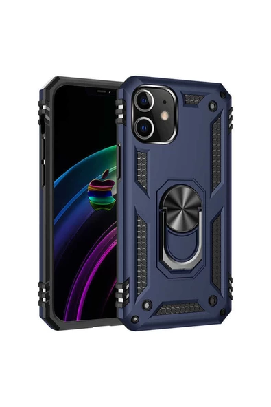 CEPCASE    Iphone 12 Kılıf Standlı Magnet Mıknatıslı Yüzük Armored Zırhlı Kapak ürün görseli