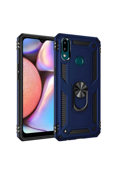 CEPCASE    Samsung Galaxy A10s Kılıf Standlı Magnet Mıknatıslı Yüzük Armored Zırhlı Kapak ürün görseli