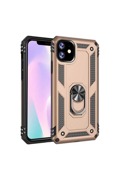 CEPCASE    Iphone 11 Kılıf Standlı Magnet Mıknatıslı Yüzük Armored Zırhlı Kapak ürün görseli