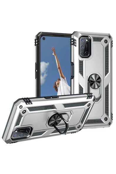 CEPCASE    Oppo A92 Kılıf Standlı Magnet Mıknatıslı Yüzük Armored Zırhlı Kapak ürün görseli