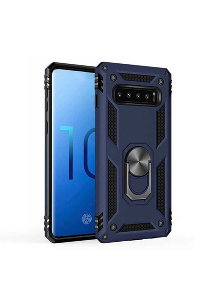 CEPCASE    Samsung Galaxy S10 Kılıf Standlı Magnet Mıknatıslı Yüzük Armored Zırhlı Kapak ürün görseli