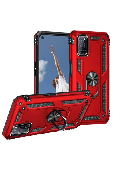 CEPCASE    Oppo A92 Kılıf Standlı Magnet Mıknatıslı Yüzük Armored Zırhlı Kapak ürün görseli